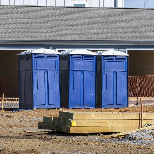 construction site portable restrooms offers weekly cleaning and maintenance services for all of our portable toilets on job sites